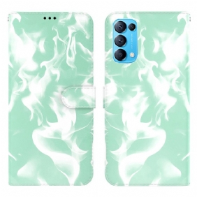 Leren Hoesje voor Oppo Find X3 Lite Abstract Patroon