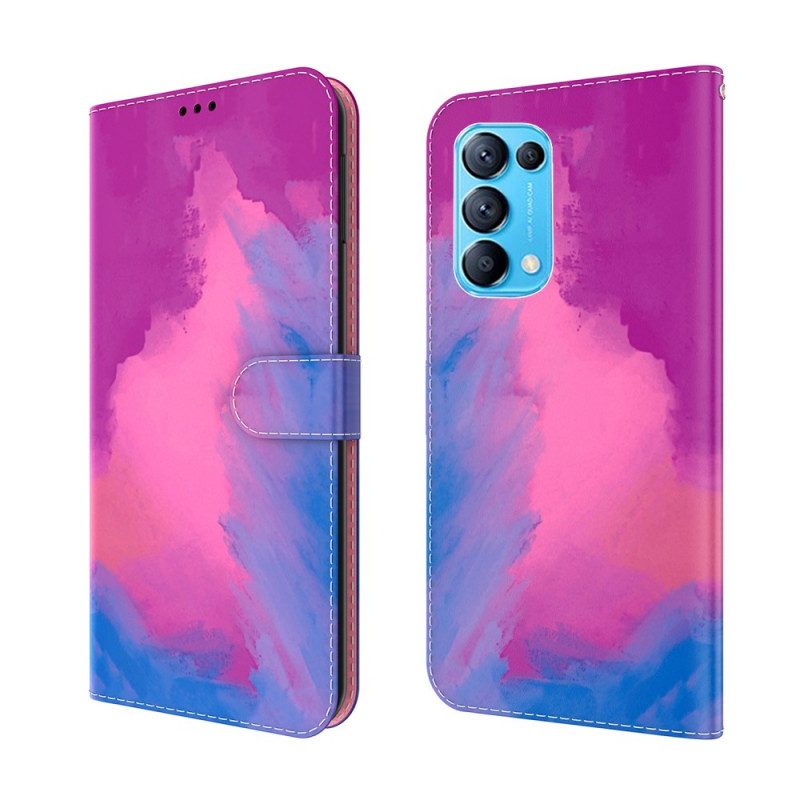 Leren Hoesje voor Oppo Find X3 Lite Waterverf