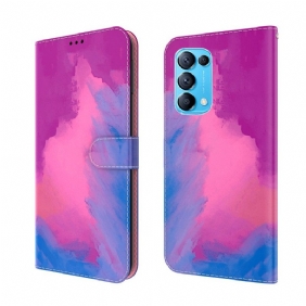 Leren Hoesje voor Oppo Find X3 Lite Waterverf