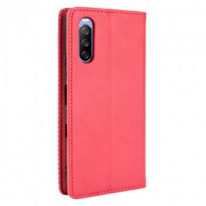 Bescherming Hoesje voor Sony Xperia 5 III Folio-hoesje Gestileerd Vintage Leereffect