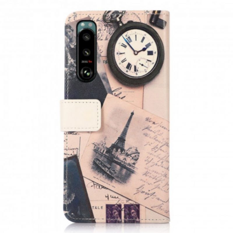 Flip Case voor Sony Xperia 5 III Dichters Eiffeltoren