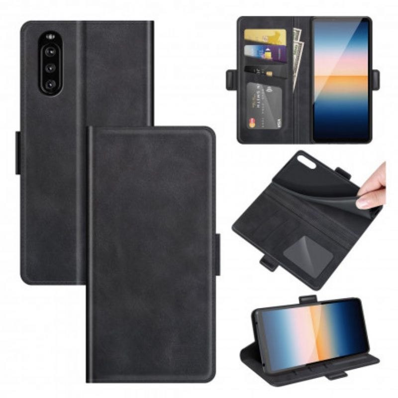 Folio-hoesje voor Sony Xperia 5 III Flip Case Klassieke Dubbele Klep