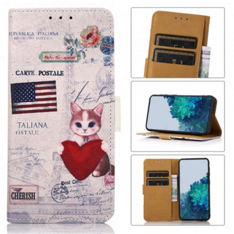 Folio-hoesje voor Sony Xperia 5 III Reiziger Kat