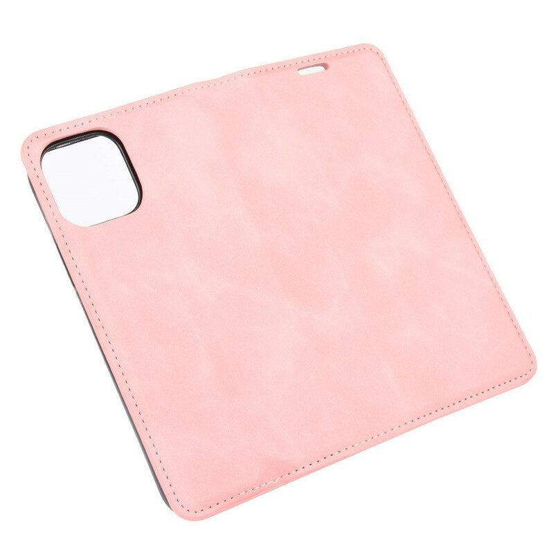 Bescherming Hoesje voor iPhone 12 / 12 Pro Folio-hoesje Zacht Leereffect