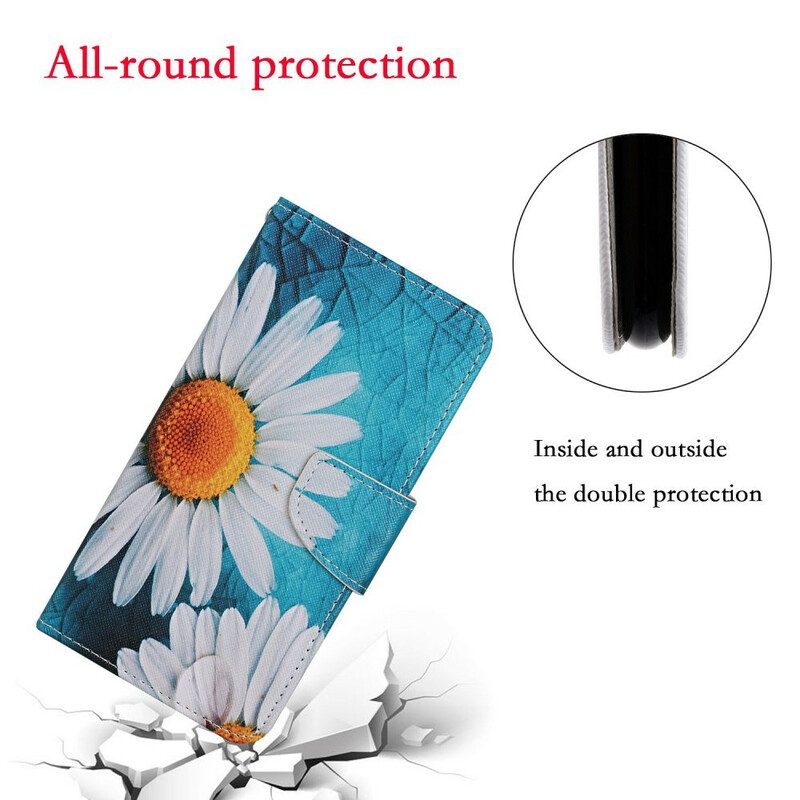 Flip Case voor iPhone 12 / 12 Pro Meesterlijke Bloemen Met Riem