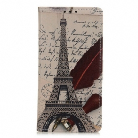 Folio-hoesje voor iPhone 12 / 12 Pro Dichters Eiffeltoren