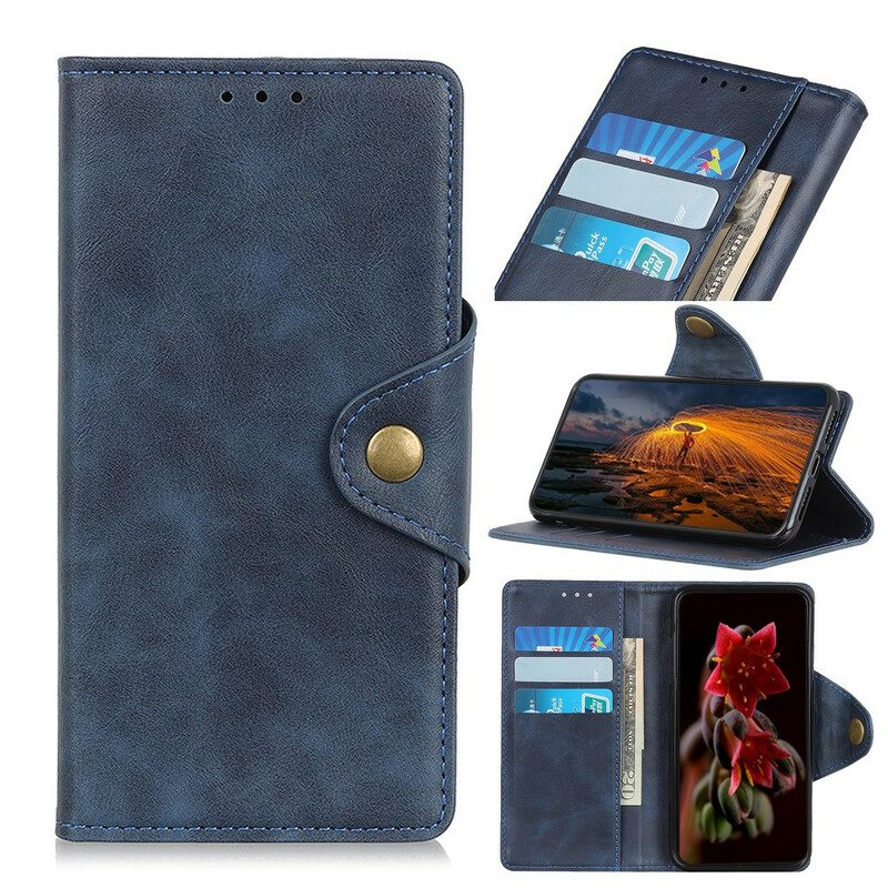 Folio-hoesje voor iPhone 12 / 12 Pro Knoop Van Imitatieleer