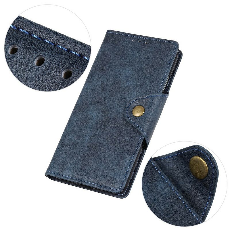 Folio-hoesje voor iPhone 12 / 12 Pro Knoop Van Imitatieleer