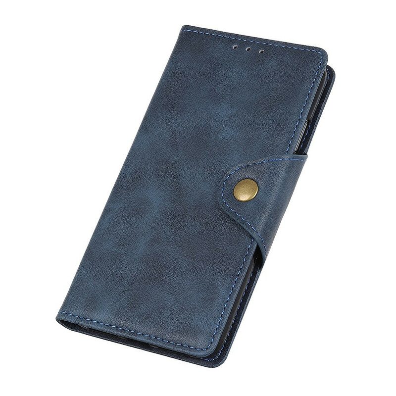 Folio-hoesje voor iPhone 12 / 12 Pro Knoop Van Imitatieleer