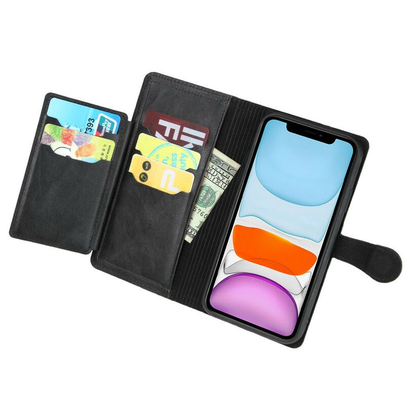 Folio-hoesje voor iPhone 12 / 12 Pro Multifunctionele Portemonnee