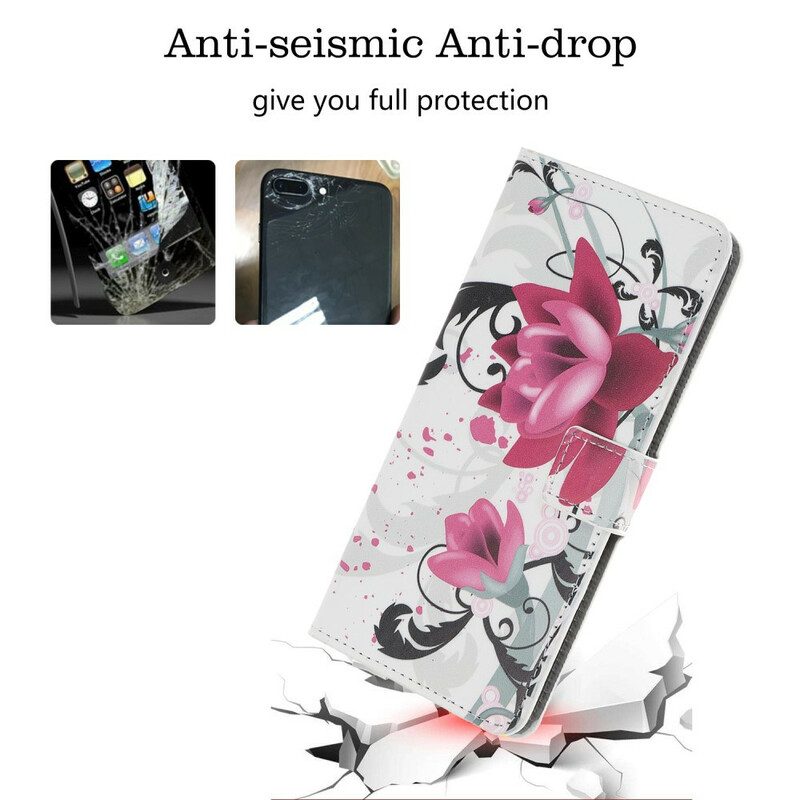 Folio-hoesje voor iPhone 12 / 12 Pro Tropische Bloemen