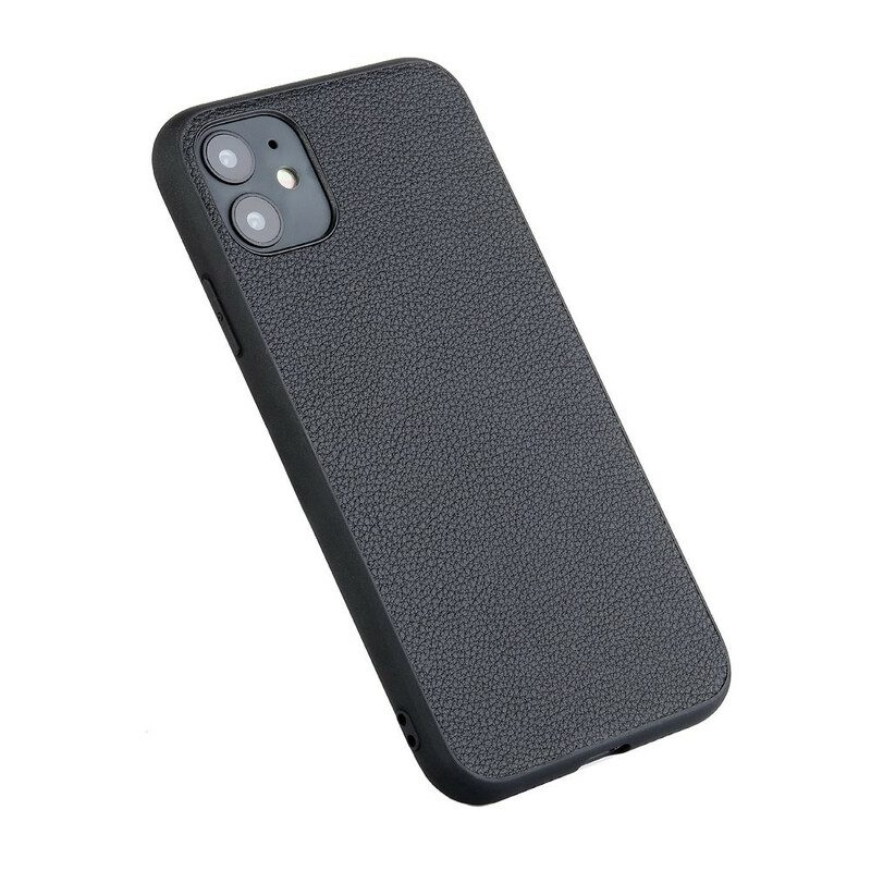 Hoesje voor iPhone 12 / 12 Pro Echt Soberheid Leer