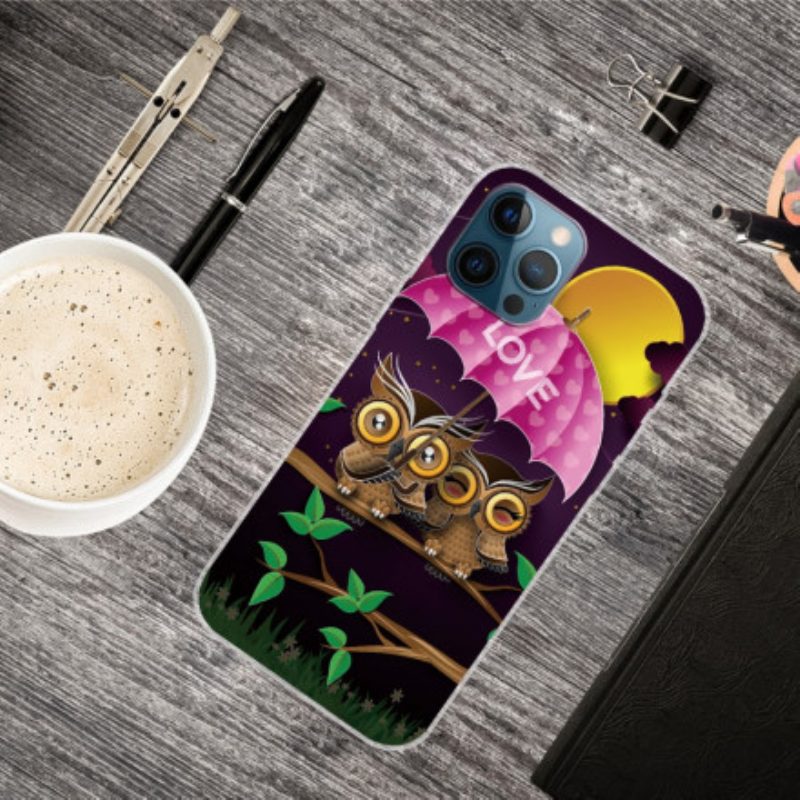 Hoesje voor iPhone 12 / 12 Pro Flexibele Liefdesuilen