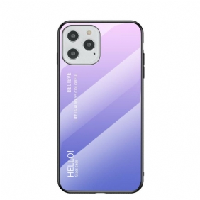 Hoesje voor iPhone 12 / 12 Pro Gehard Glas Hallo