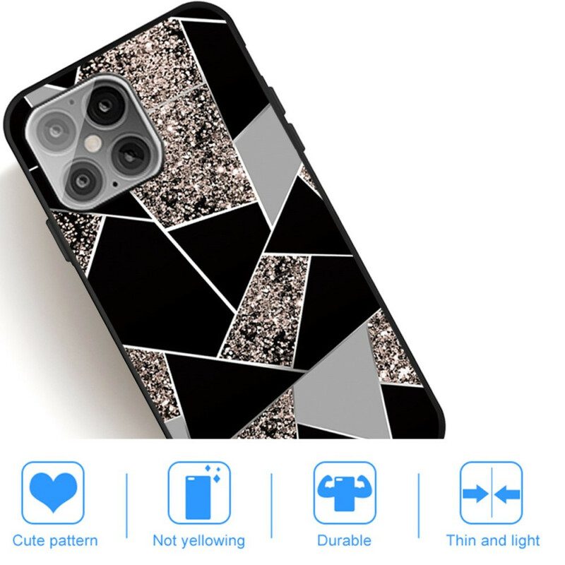 Hoesje voor iPhone 12 / 12 Pro Gestileerd Marmer