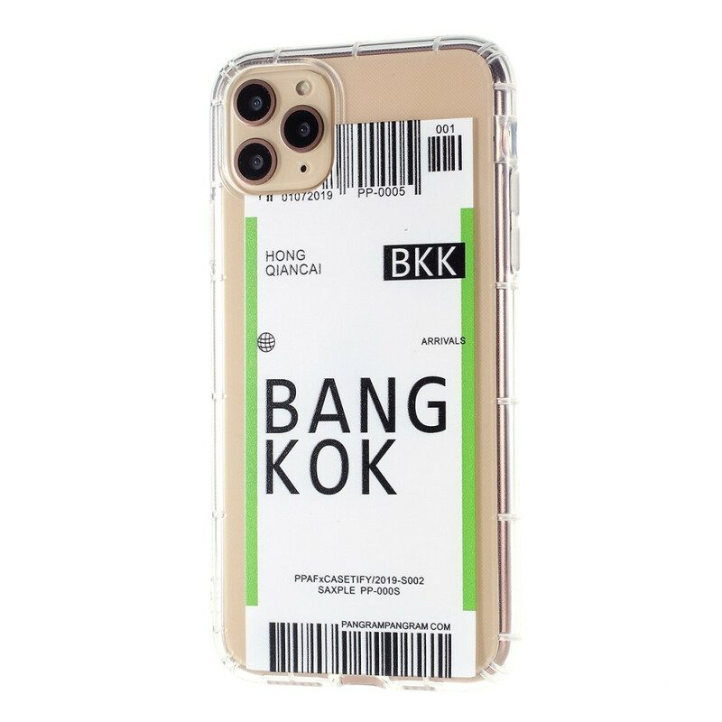 Hoesje voor iPhone 12 / 12 Pro Instapkaart Naar Bangkok