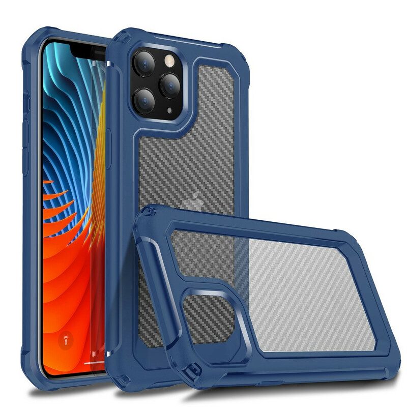 Hoesje voor iPhone 12 / 12 Pro Naadloze Koolstofvezeltextuur