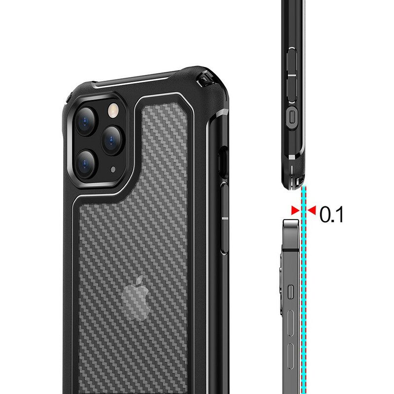 Hoesje voor iPhone 12 / 12 Pro Naadloze Koolstofvezeltextuur