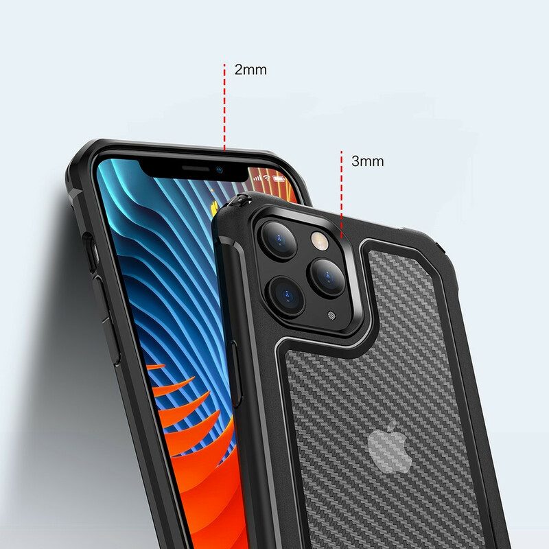 Hoesje voor iPhone 12 / 12 Pro Naadloze Koolstofvezeltextuur