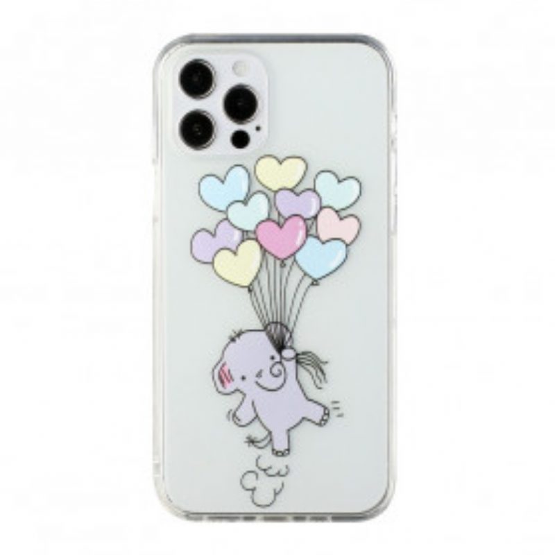 Hoesje voor iPhone 12 / 12 Pro Olifanten Ballonnen