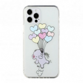 Hoesje voor iPhone 12 / 12 Pro Olifanten Ballonnen