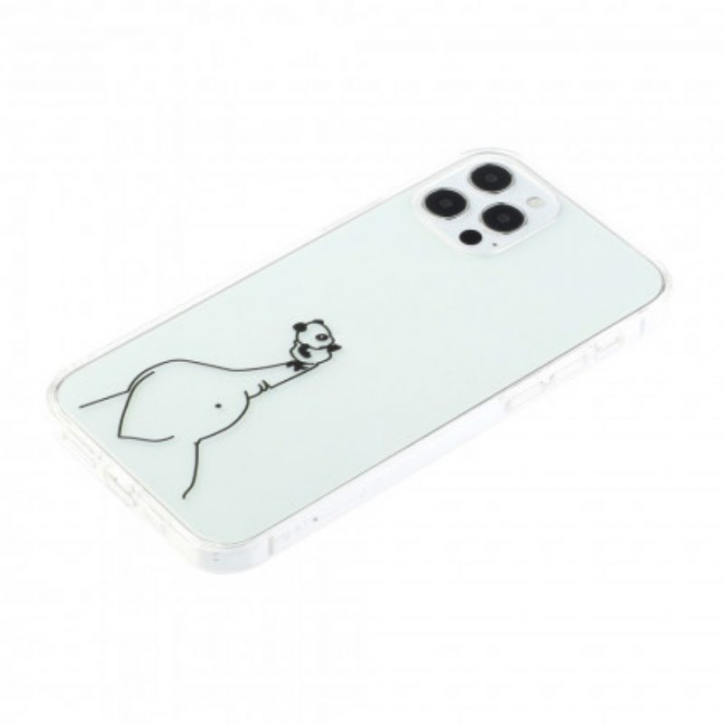 Hoesje voor iPhone 12 / 12 Pro Panda-logospellen