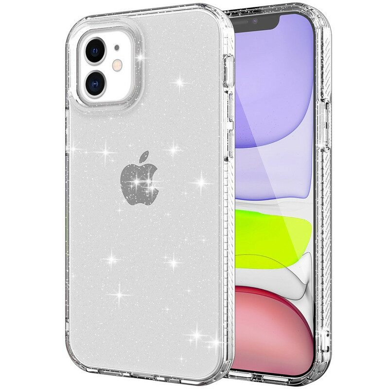 Hoesje voor iPhone 12 / 12 Pro Pure Glitter Versterkt