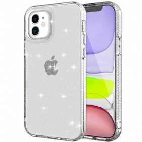 Hoesje voor iPhone 12 / 12 Pro Pure Glitter Versterkt