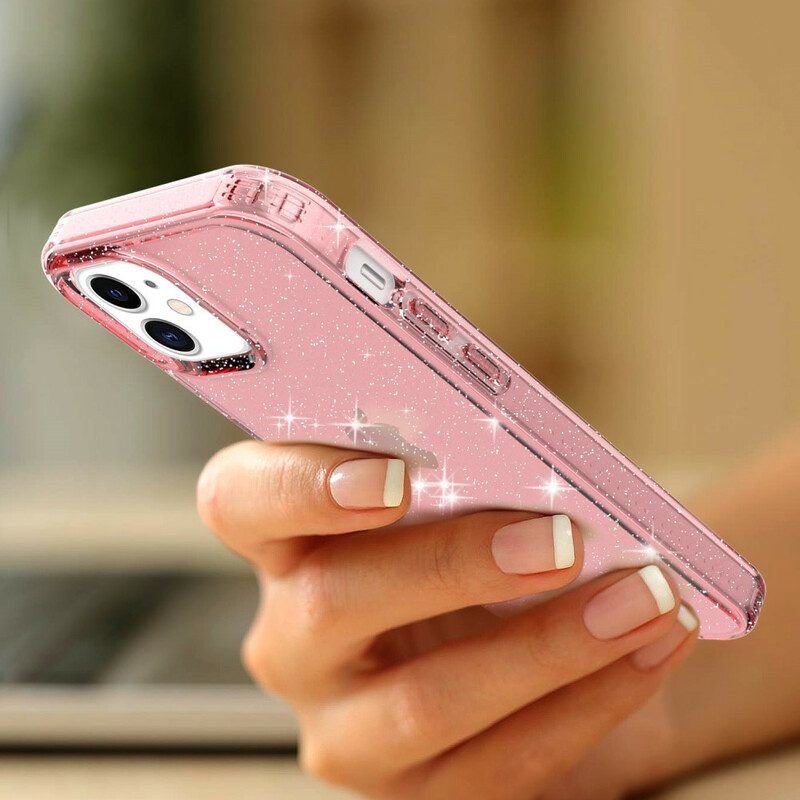 Hoesje voor iPhone 12 / 12 Pro Pure Glitter Versterkt