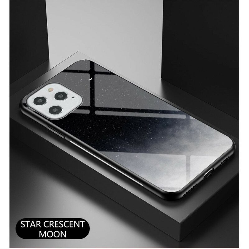 Hoesje voor iPhone 12 / 12 Pro Sterrenhemel Gehard Glas