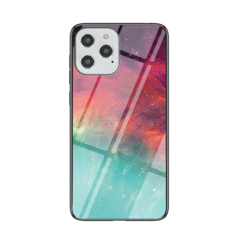 Hoesje voor iPhone 12 / 12 Pro Sterrenhemel Gehard Glas