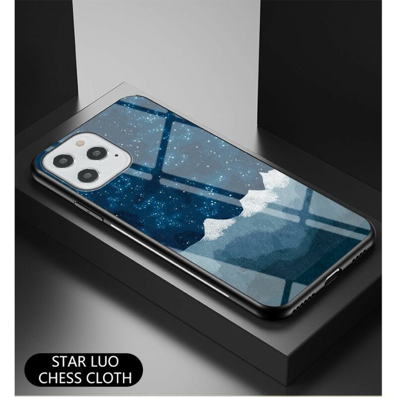 Hoesje voor iPhone 12 / 12 Pro Sterrenhemel Gehard Glas