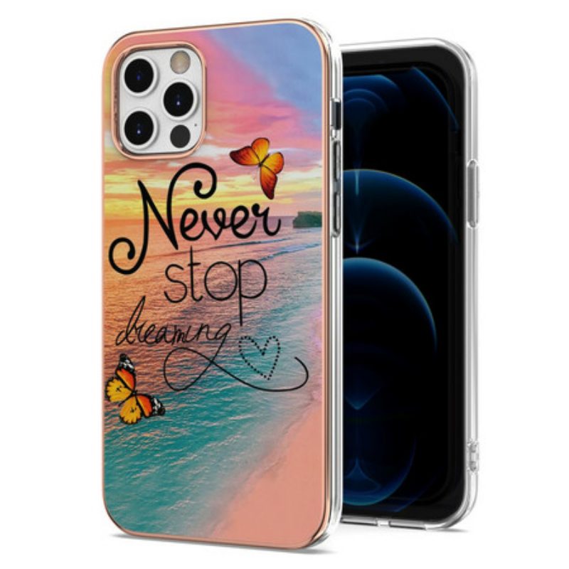 Hoesje voor iPhone 12 / 12 Pro Sto Dromende Vlinders Nooit