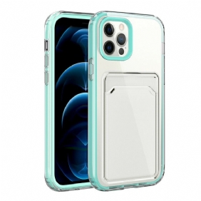 Hoesje voor iPhone 12 / 12 Pro Transparante Hybride Kaarthouder