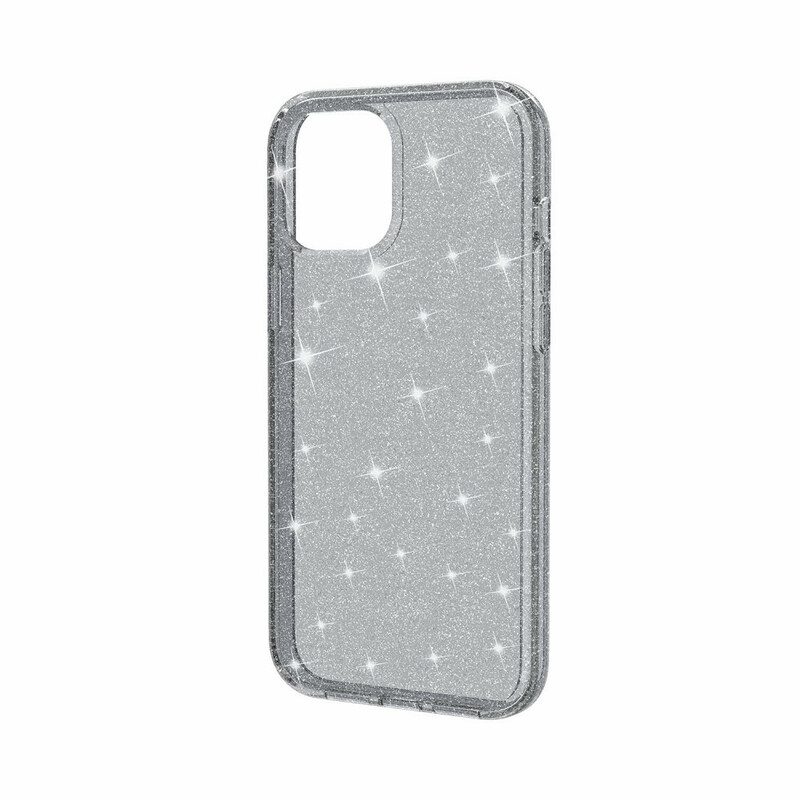 Hoesje voor iPhone 12 / 12 Pro Transparante Pailletten