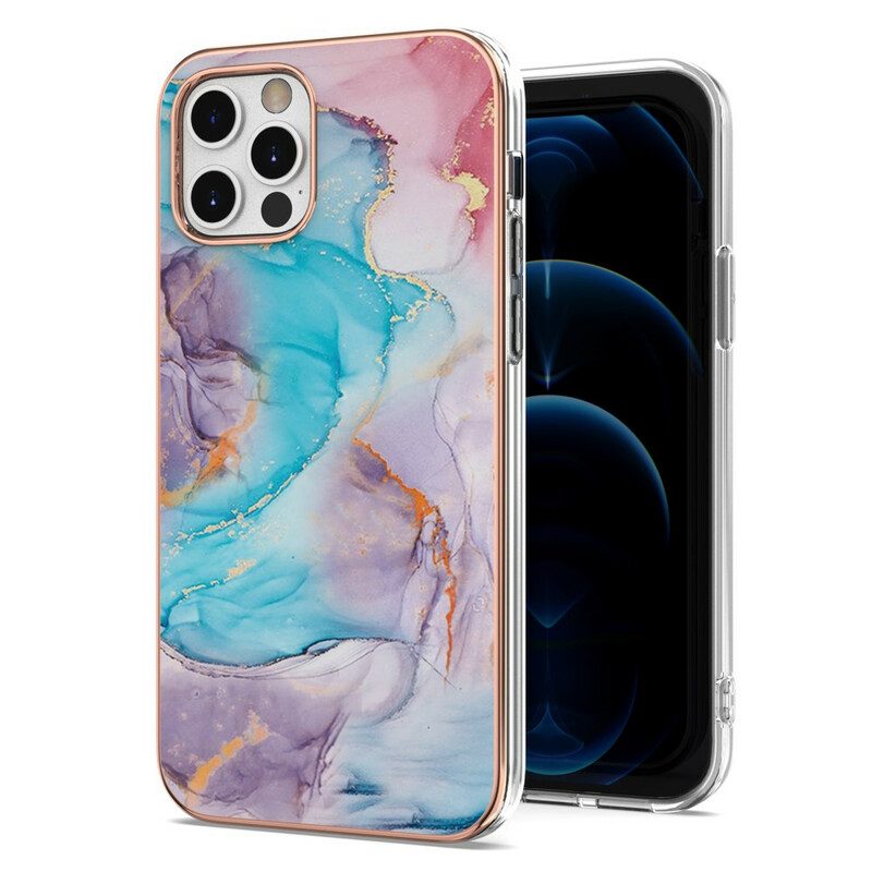 Hoesje voor iPhone 12 / 12 Pro Verfijnd Marmer