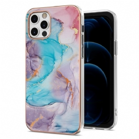 Hoesje voor iPhone 12 / 12 Pro Verfijnd Marmer