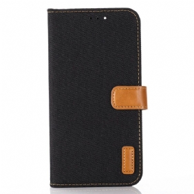 Leren Hoesje voor iPhone 12 / 12 Pro Klassieke Jeans