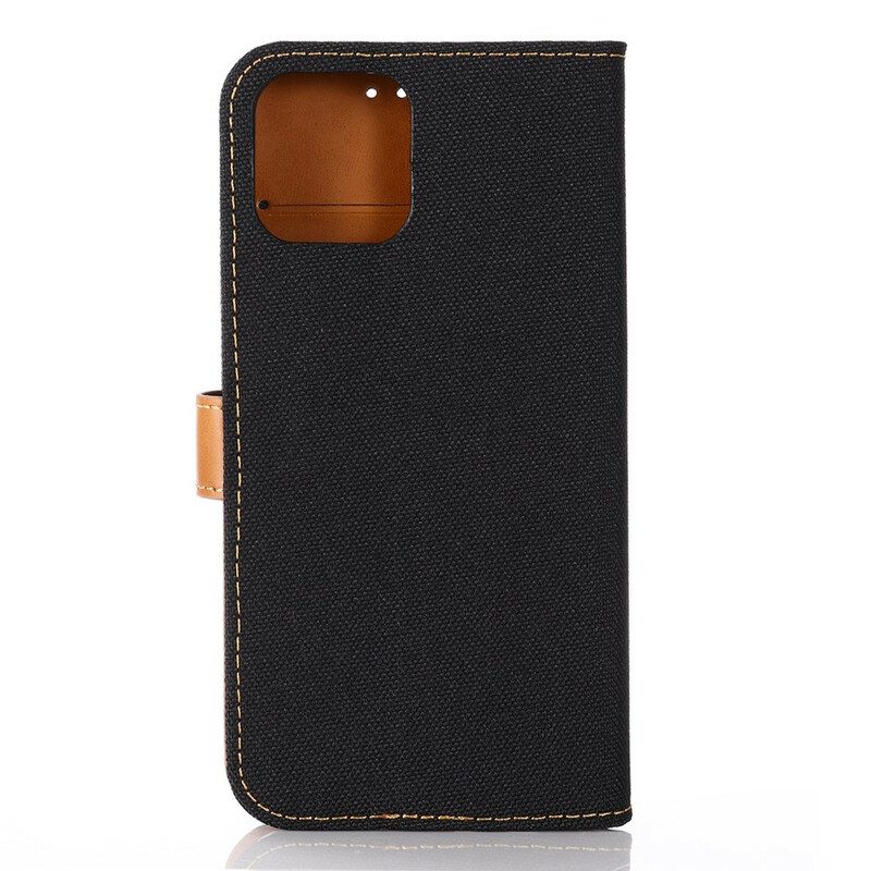 Leren Hoesje voor iPhone 12 / 12 Pro Klassieke Jeans