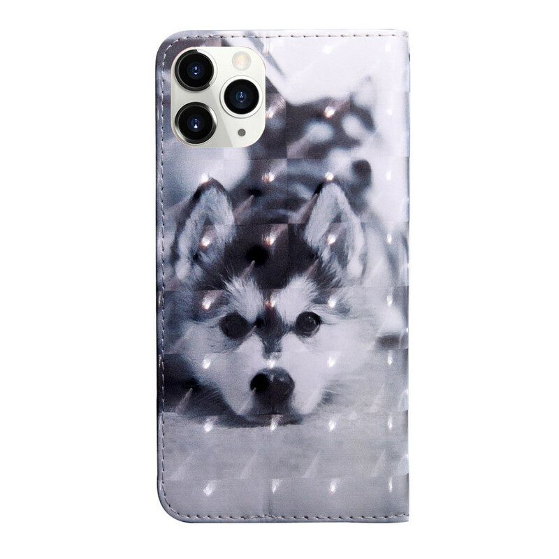 Leren Hoesje voor iPhone 12 / 12 Pro Lichtvlek Gustave De Hond