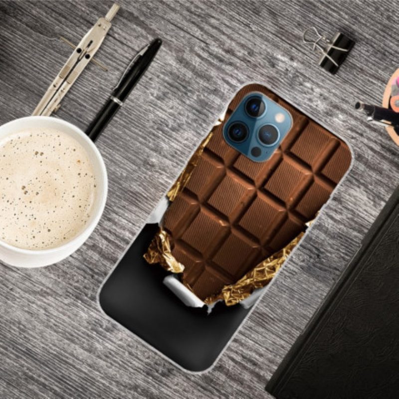 Telefoonhoesje voor iPhone 12 / 12 Pro Flexibele Chocolade