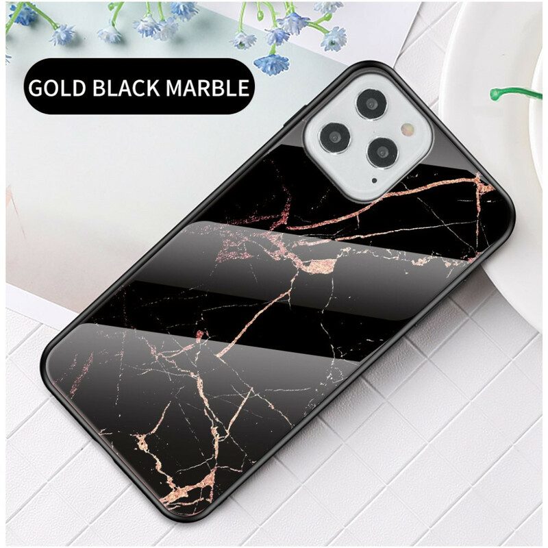 Telefoonhoesje voor iPhone 12 / 12 Pro Marmeren Kleuren Gehard Glas