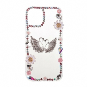 Telefoonhoesje voor iPhone 12 / 12 Pro Siliconen En Strass