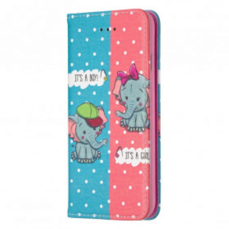 Bescherming Hoesje voor iPhone SE 3 / SE 2 / 8 / 7 Folio-hoesje Baby Olifanten