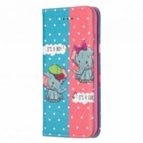 Bescherming Hoesje voor iPhone SE 3 / SE 2 / 8 / 7 Folio-hoesje Baby Olifanten