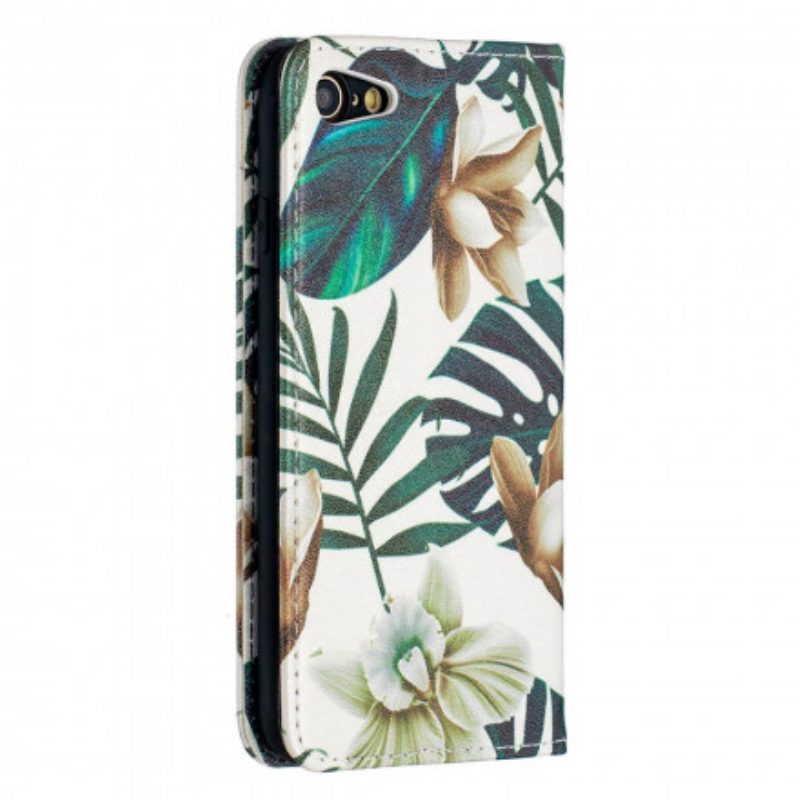 Bescherming Hoesje voor iPhone SE 3 / SE 2 / 8 / 7 Folio-hoesje Bladeren