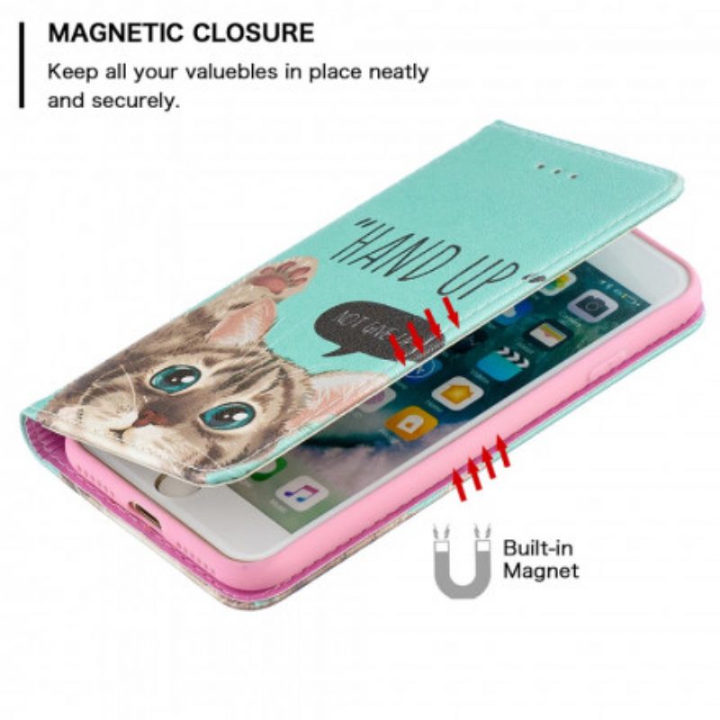 Bescherming Hoesje voor iPhone SE 3 / SE 2 / 8 / 7 Folio-hoesje Hand Omhoog