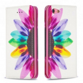 Bescherming Hoesje voor iPhone SE 3 / SE 2 / 8 / 7 Folio-hoesje Waterverf Bloem