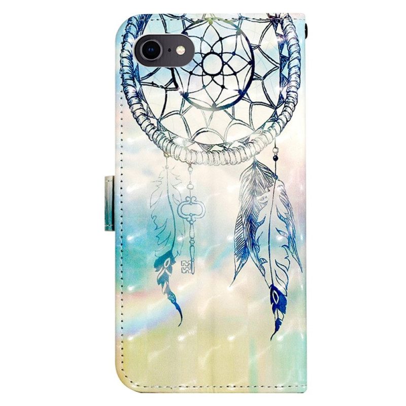 Folio-hoesje voor iPhone SE 3 / SE 2 / 8 / 7 Met Ketting Riem Dromenvanger