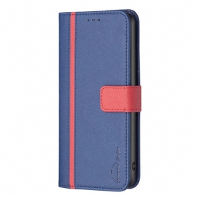 Folio-hoesje voor iPhone SE 3 / SE 2 / 8 / 7 Tweekleurige Binfen-kleur